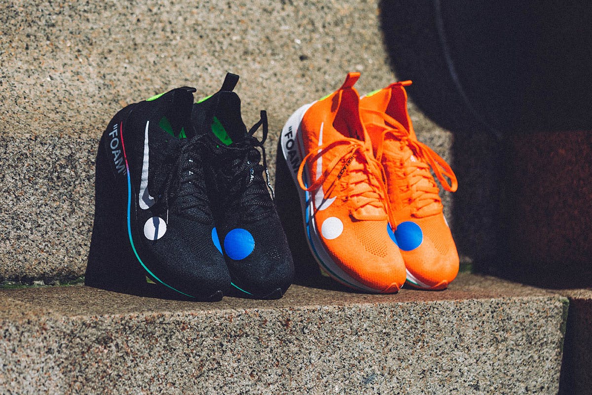 nike zoom fly white orange